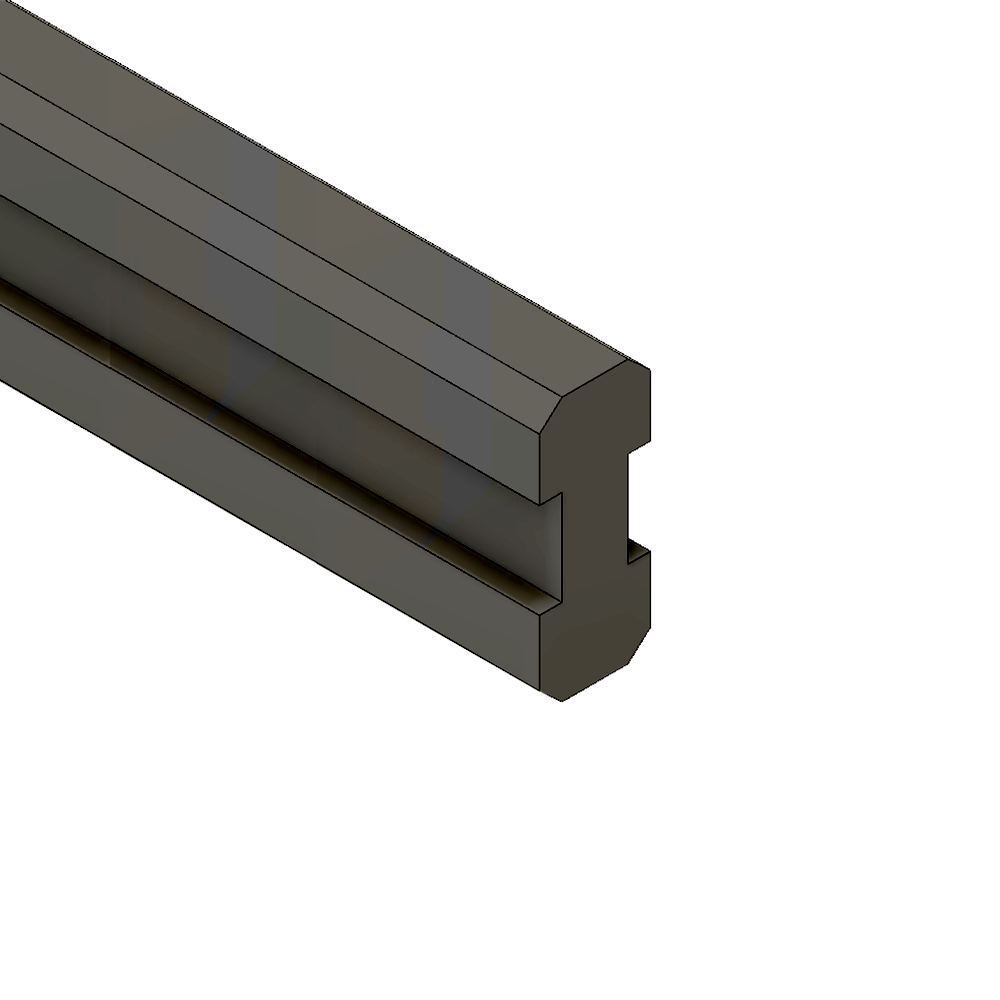 61-250-0 MODULAR SOLUTIONS SLIDE PROFILE<br>DUAL PROFILE GUIDE 32MM, 2M